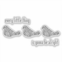 3 Sticker für kleine Vögel