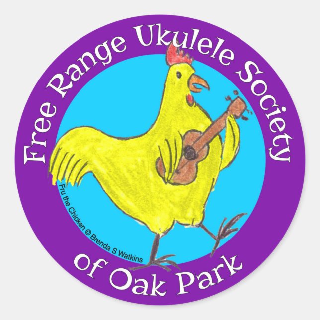 3" Stickers Free Range Ukulele Society (Vorderseite)