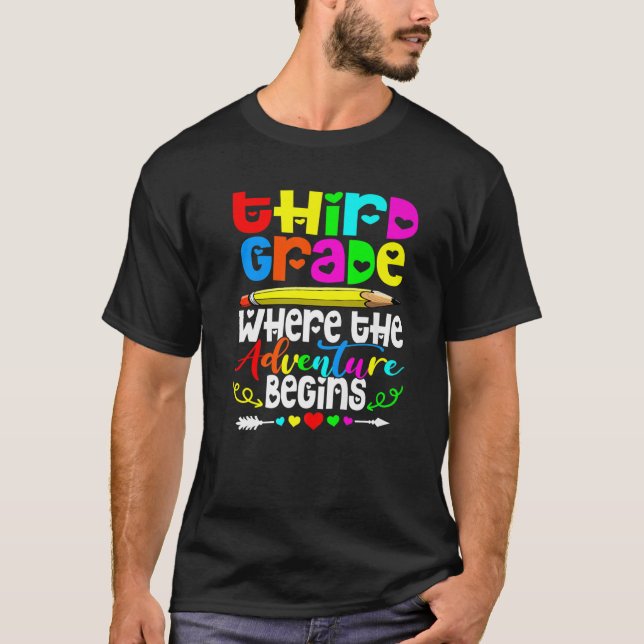 3. Stufe, in der das Abenteuer mit der dritten Stu T-Shirt (Vorderseite)