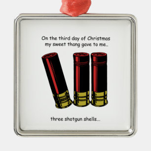 3. TagesRedneck-Weihnachten Silbernes Ornament
