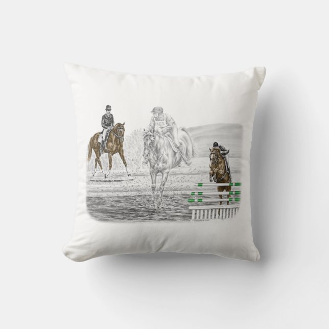 3-tägige Pferderennausbildung kombiniert Kissen (Vorderseite)