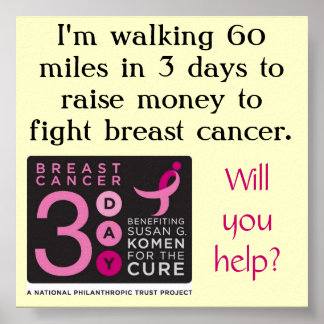 3-tägiges Fundraising-Poster Poster