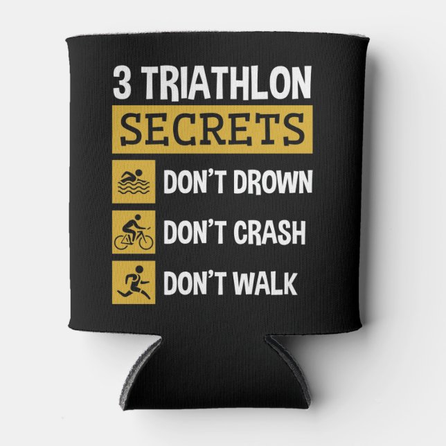 3 Triathlon Secrets Don't Drown Crash Walk Dosenkühler (Vorderseite)