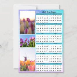3 Tulip Image At a Glance Calendar Magneteinladung