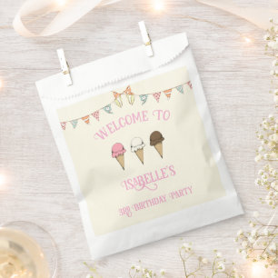 3 Tüten Spaß 3. Geburtstags-Eiscreme-Party  Geschenktütchen