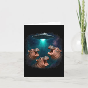 3 Ufo Baby Hüfte Lustiger Hiptamus Grafik Tierlieb Karte