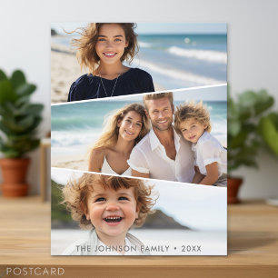 3 Uneven FotoCollage - Funky Quadrilateral Art Postkarte