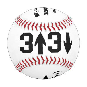 3 Up 3 Down Baseball, Personalisiertes Abschlussge Baseball