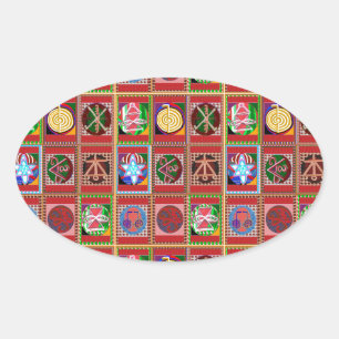 3 Verkauf Karuna Reiki Heilung Symbol Kunst Gesche Ovaler Aufkleber