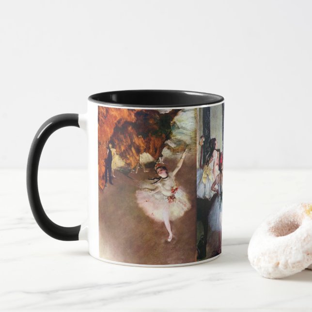 3 Verschiedene Ballerinas von Edgar Degas Tasse (Mit Donut)