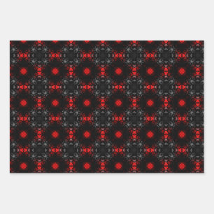 3 verschiedene Farben des Signaturmusters Geschenkpapier Set