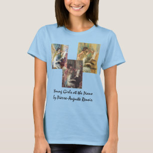 3 verschiedene junge Mädchen am Piano von Renoir T-Shirt