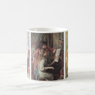 3 verschiedene junge Mädchen am Piano von Renoir Tasse