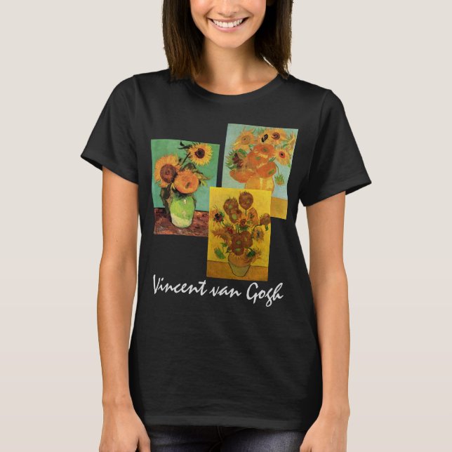 3 verschiedene Sonnenblumen Blume von Vincent van  T-Shirt (Vorderseite)
