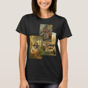 3 verschiedene Vintage- Märchen aus viktorianische T-Shirt