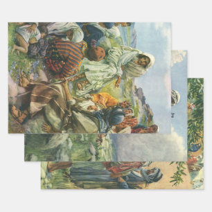 3 verschiedene Vintage religiöse Entwürfe durch Ko Geschenkpapier Set