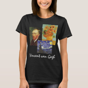 3 verschiedene Vintage Van Gogh berühmte Kunstgemä T-Shirt