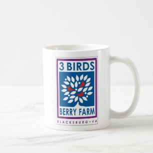 3 Vogel-Beeren-Bauernhof 11 Unze. Tasse