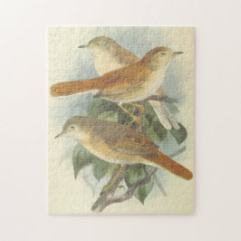 3 Vögel, die auf einem Zweigstellpuzzle stehen Puzzle