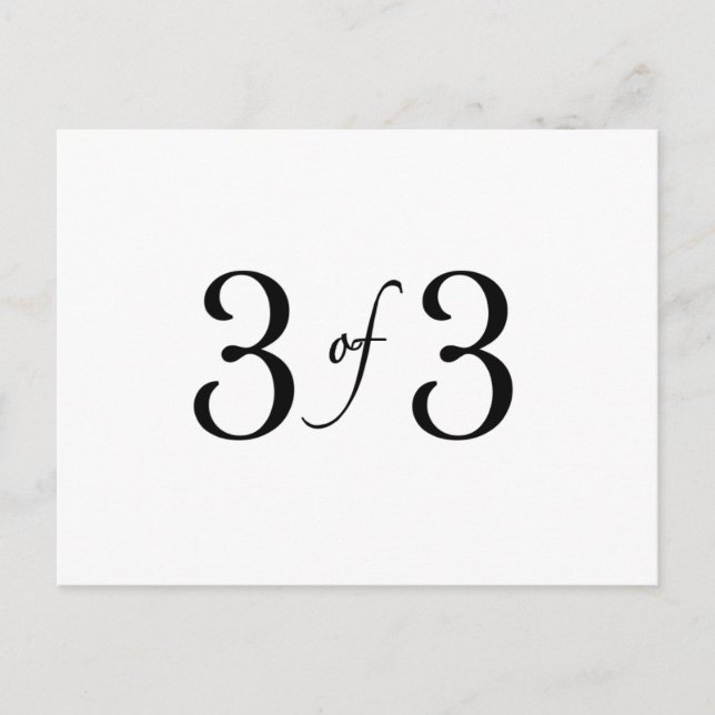 3 von 3 (jüngstes Kind) Postkarte (Vorderseite)