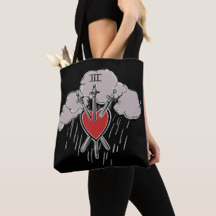 3 von Schwertern Liebe Herz Tarot Illustration Dek