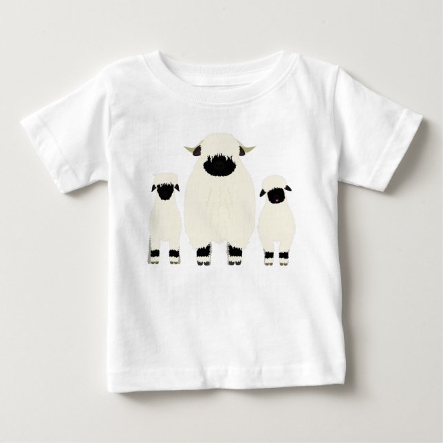 3 Wallis Black Nose Sheep Baby T-shirt (Vorderseite)