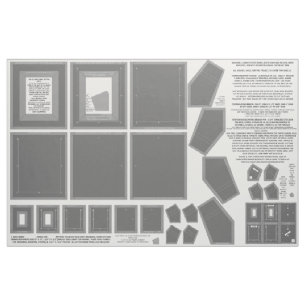 3 waschbares Gewebe NO SEW Graues Foto Stoff