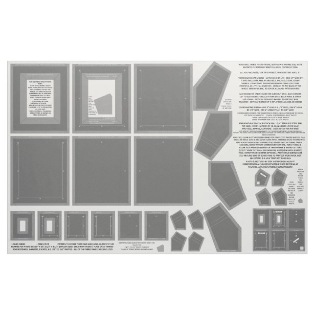 3 waschbares Gewebe NO SEW Graues Foto Stoff (Yard (91,4 cm))