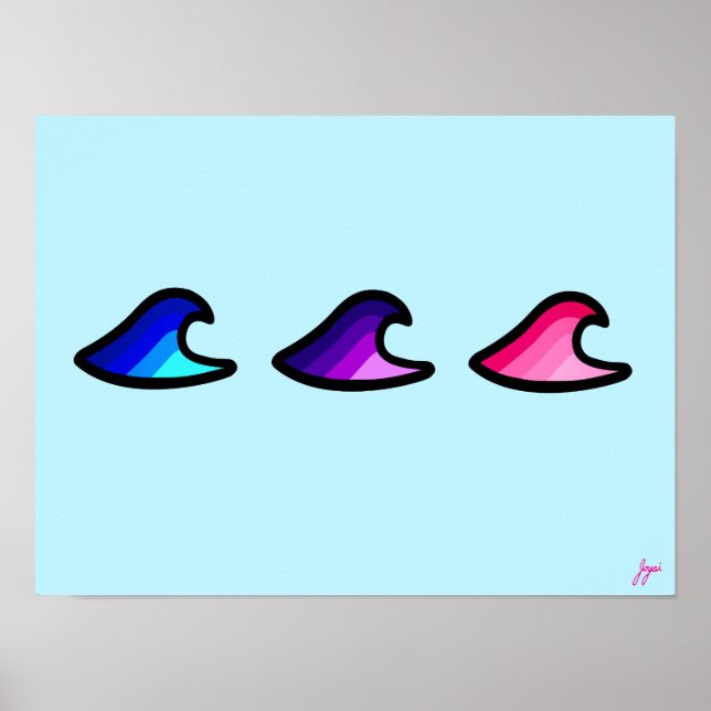3 Wave Print Poster (Vorne)
