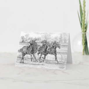 3-Way Race Neck 'n Neck Art by Kelli Swan Karte