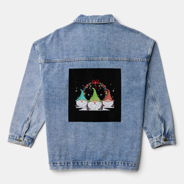 3 Weihnachtsgnomen Jeansjacke (Rückseite)