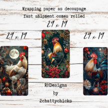 3 Weihnachtsroster Decoupage
