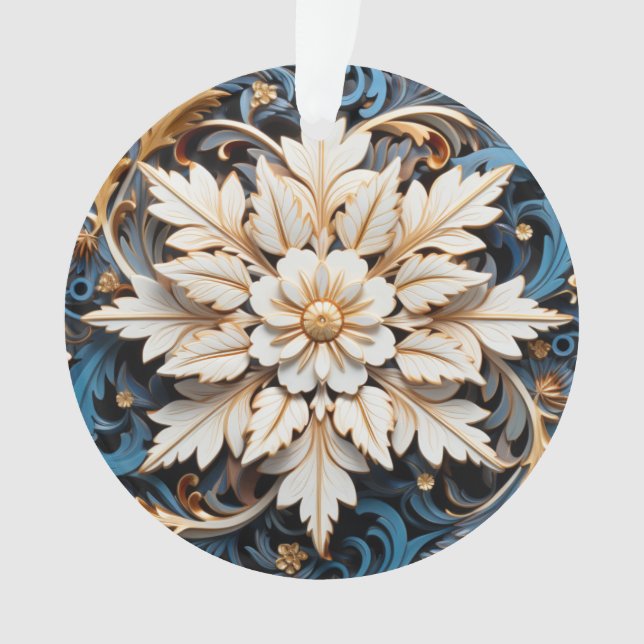 3. Weihnachtszeit-Blume Ornament (Vorderseite)