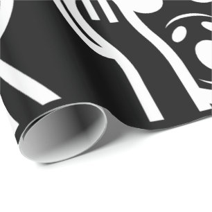 3 Weiße Affen Emoji Geschenkpapier