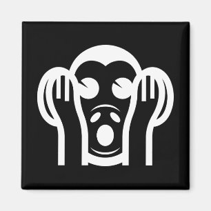 3 Weiße Affen Kikazaru 聞 か る KEIN Böses Em Magnet