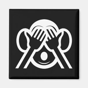 3 Weiße Affen Mizaru 見 ざ る Magnet