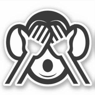 3 Weiße Affen Mizaru 見 ざ Siehe NO Evil Emoji Aufkleber