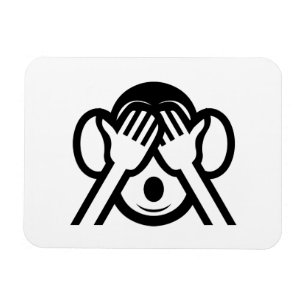 3 Weiße Affen Mizaru 見 ざ Siehe NO Evil Emoji Magnet