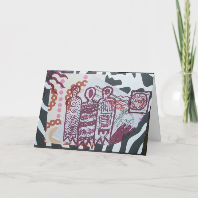 3 Weiße Frauenkollektion Feiertagskarte (Vorderseite)