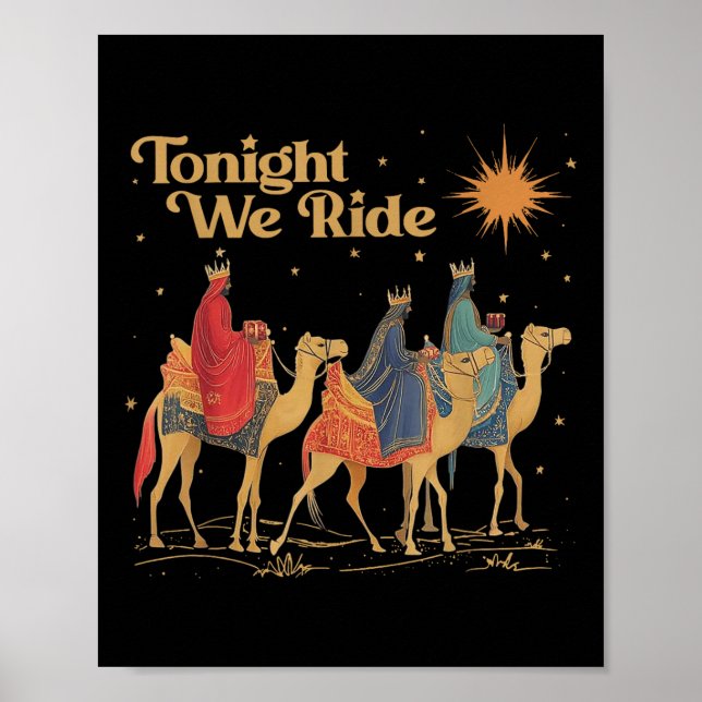 3 Weiße Männer Heute Abend reiten wir Weihnachten Poster (Vorne)