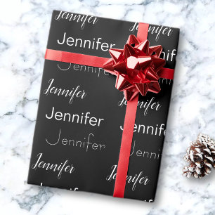 3 wiederholende Namen editierbarer Text Geschenkpapier