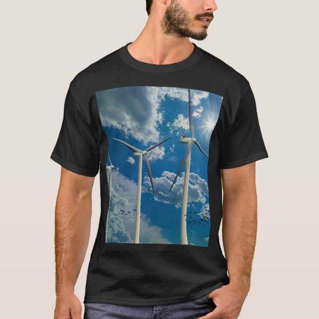 3 Windkraftanlagen T-Shirt (Vorderseite)