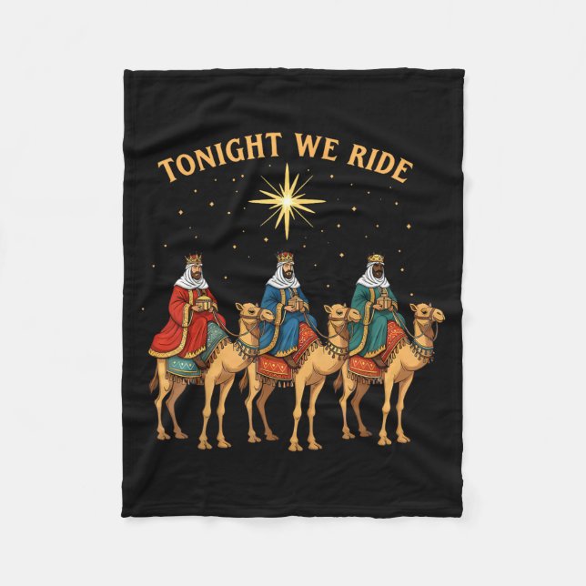 3 Wise Men Tonight We Ride Christmas  Fleecedecke (Vorderseite)