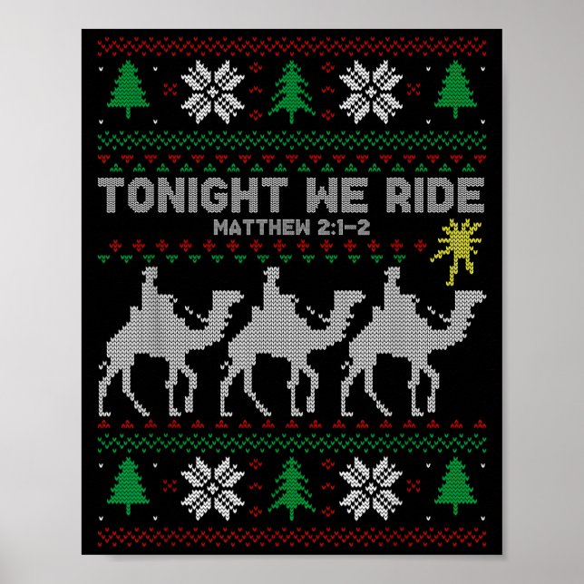3 Wise Men Tonight We Ride Christmas  Poster (Vorne)