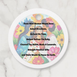 3 WISE WOMEN funny Christmas msg smart clever  Geschenkanhänger