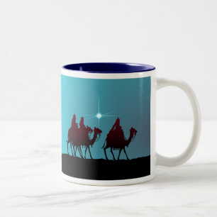 3 WISEMEN u. STERN durch SHARON SHARPE Zweifarbige Tasse