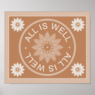 3 Word-Zitate ~All is Well ~Inspiration Print Poster
