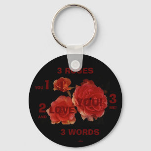 3 WÖRTER Schlüsselanhänger der ROSEN-3