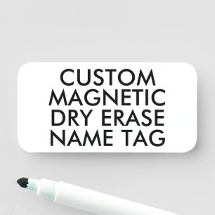 3" x 1,5" Benutzerdefiniertes magnetisches Whitebo Namensschild