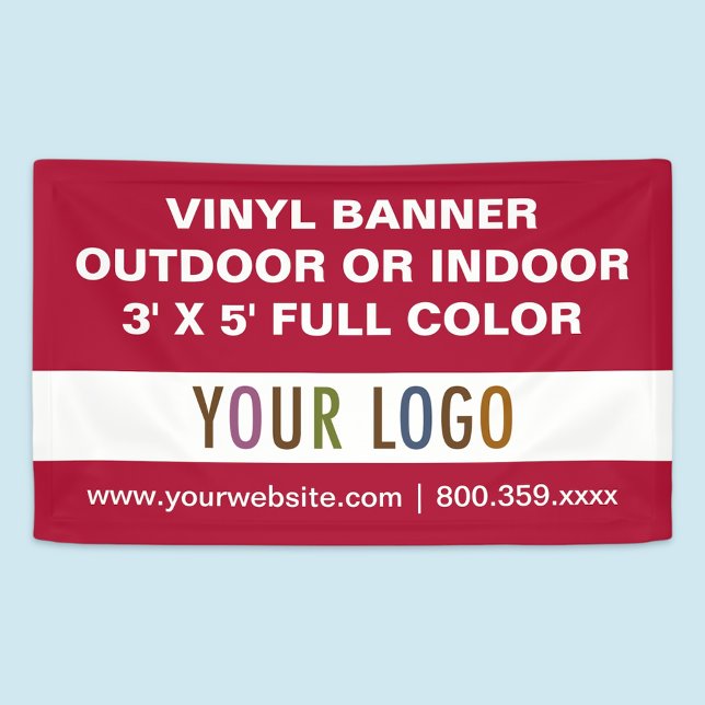 3' x 5' Custom Vinyl Banner Zeichen im Freien oder (MISOOK Vinyl Banner with Logo 3 x 5 ft)
